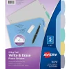 Dividers|Avery Big Tab Write & Erase Plastic Dividers, 5 Tabs, Multicolor (16170)