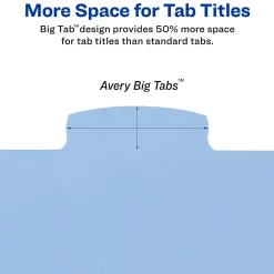 Dividers|Avery Big Tab Write & Erase Plastic Divider, 8 Tabs, Multicolor, 1 Set (16171)
