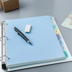 Dividers|Avery Big Tab Write & Erase Plastic Divider, 8 Tabs, Multicolor, 1 Set (16171)