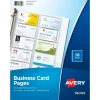 Sheet Protectors|Avery Business Card Pages, 3-Hole Punched, 8.5" x 11", Clear, 10/Pack (76009)