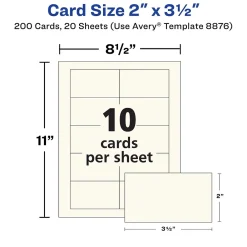 Business Cards*Avery Clean Edge Business Cards, 3.5