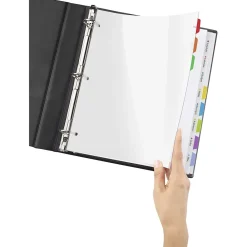 Dividers|Avery Clear Easy View Plastic Dividers, 8 Tabs, Multicolor (16741)
