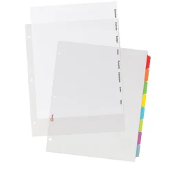 Dividers|Avery Clear Easy View Plastic Dividers, 8 Tabs, Multicolor (16741)
