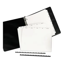 Dividers|Avery Copier Tab Dividers, Unpunched, 5 Tab, White, 30 Sets/Box (20405)