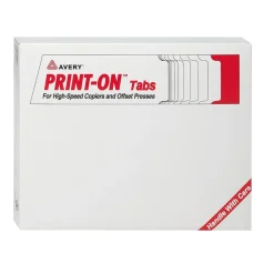 Dividers|Avery Copier Tab Dividers, Double Reverse Collated, 5-Tab, White, 30 Sets/Box (20406)