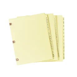 Dividers|Avery Copper Reinforced Preprinted Dividers, 12-Tabs, Buff, Set (24286)