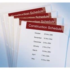 Sheet Protectors|Avery Corner Lock, 3-Hole Punched Plastic Sleeves, Heavyweight, 8-1/2” x 11”, Clear, 4/Pack (72269)