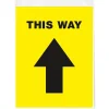 Avery Directional "This Way" Preprinted Floor Decals, 8" x 10.5", Yellow/Black, 5/Pack (83022)