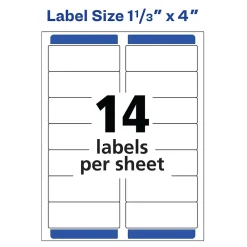 New Avery Easy Peel Inkjet Address Labels, 1-1/3