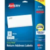 Labels|Avery Easy Peel Inkjet Return Address Labels, 2/3" x 1-3/4", White, 1,500 Labels/Pack (18695)