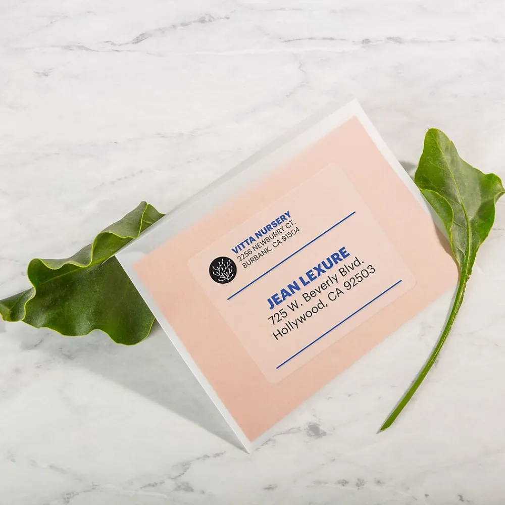 Hot Avery Easy Peel Inkjet Shipping Labels, 3-1/3" x 4", Clear, 60 Labels/Pack (18664)