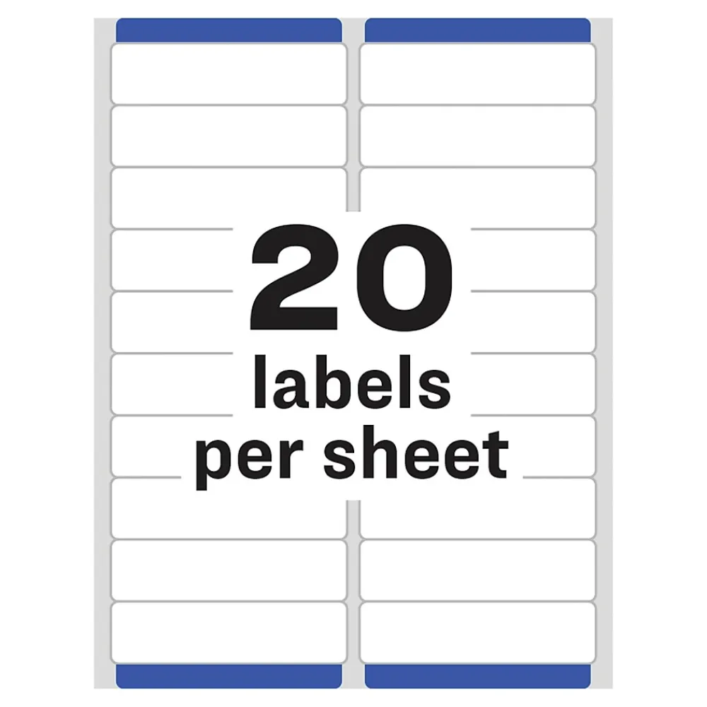 Hot Avery Easy Peel Laser Address Labels, 1" x 4", White, 2,000 Labels/Box (5161)
