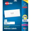Outlet Avery Easy Peel Laser Address Labels, 1" x 4", White, 500 Labels/Pack (5261)