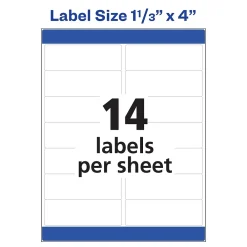 Discount Avery Easy Peel Laser Address Labels, 1-1/3