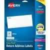 New Avery Easy Peel Laser Return Address Labels, 1/2" x 1-3/4", White, 2,000 Labels/Pack (5267)