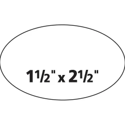 Labels|Avery Easy Peel Laser/Inkjet Oval Print to the Edge Labels, 1-1/2