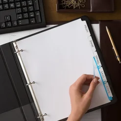 Dividers|Avery EcoFriendly Index Maker Dividers, 5 Tab, White, 5/Pack (AVE11580)