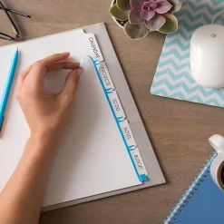 Dividers|Avery EcoFriendly Index Maker Dividers, 5 Tab, White, 5/Pack (AVE11580)