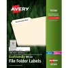 Labels|Avery EcoFriendly Laser/Inkjet File Folder Labels, 2/3" x 3-7/16", White, 1,500 Labels/Box (45366)