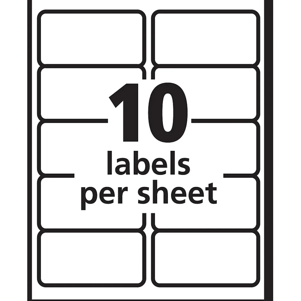 Avery EcoFriendly Laser/Inkjet Shipping Labels, 2" x 4", White, 250 Labels/Pack (48263)