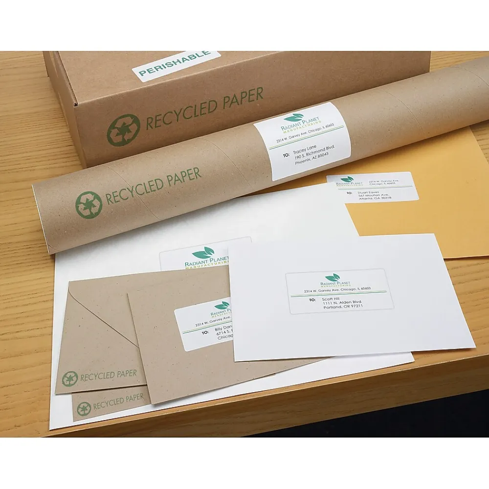 Avery EcoFriendly Laser/Inkjet Shipping Labels, 2" x 4", White, 250 Labels/Pack (48263)