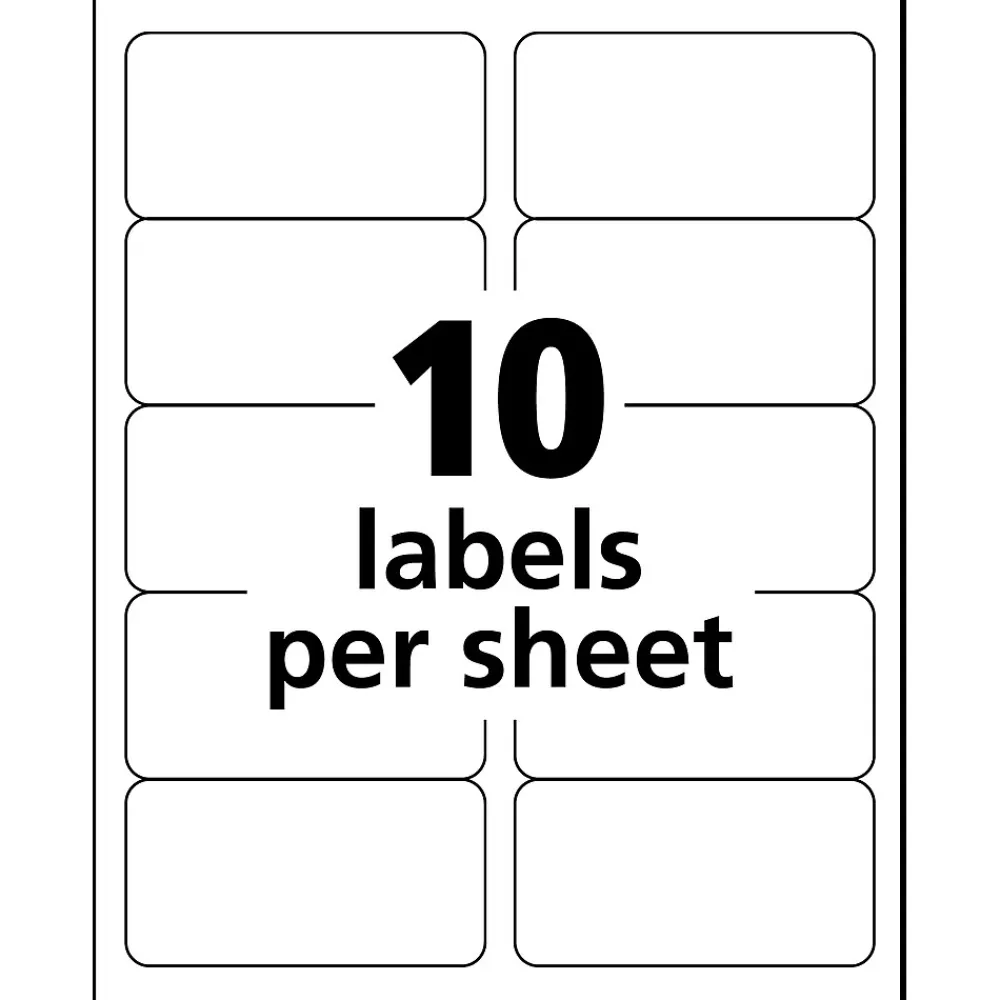 Avery EcoFriendly Laser/Inkjet Shipping Labels, 2" x 4", White, 250 Labels/Pack (48263)