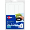 Labels|Avery Erasable Multipurpose Labels, 7/8" x 2-7/8", White, Non-Printable, 80 Labels/Pack (5429)