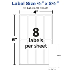 Labels|Avery Erasable Multipurpose Labels, 7/8