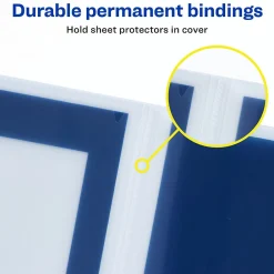 Pocket Folders|Avery Flexi-View 6-Pocket Presentation Folder, Navy Blue (47696)