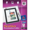 Pocket Folders|Avery Flexi-View 2-Pocket Presentation Folders, Black, 2/Pack (47847)