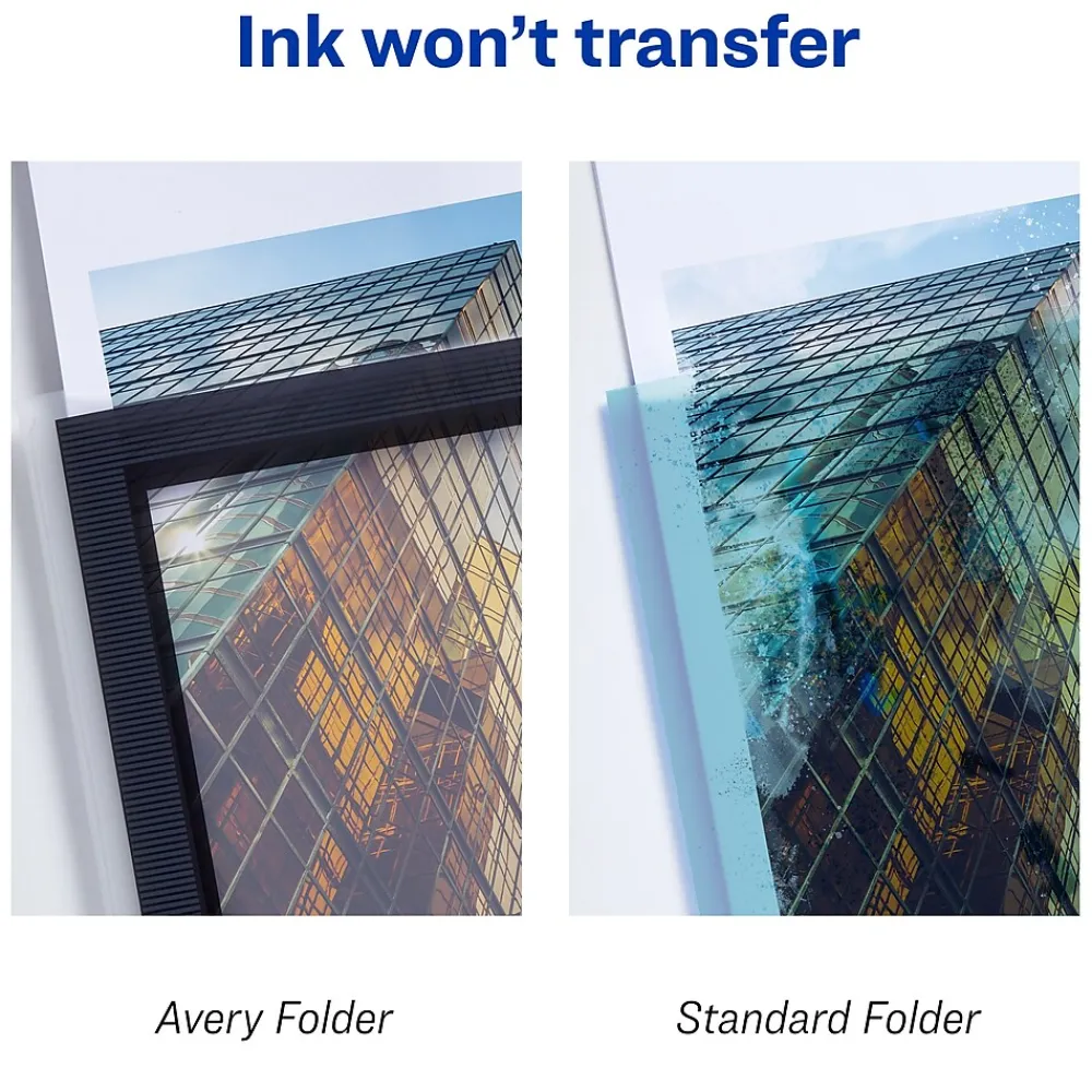 Pocket Folders|Avery Flexi-View 2-Pocket Presentation Folders, Black, 2/Pack (47847)