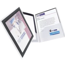 Pocket Folders|Avery Flexi-View 2-Pocket Presentation Folders, Black, 2/Pack (47847)