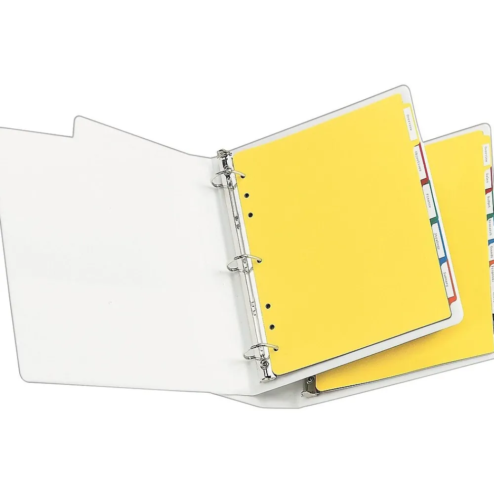 Dividers|Avery Heavy-Duty Plastic Dividers with White Tab Labels, 5 Tabs, Multicolor (23080)