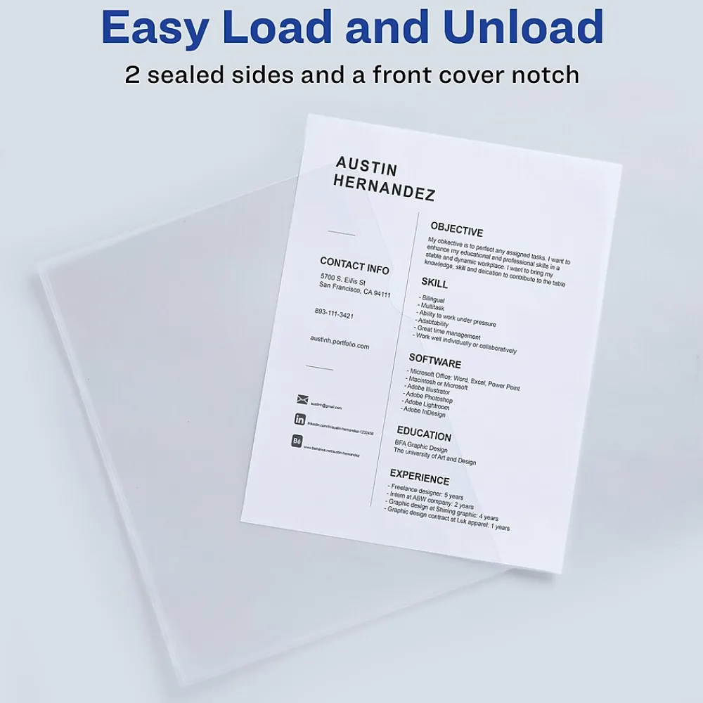 Sheet Protectors|Avery Heavyweight Sheet Protectors, 8.5" x 11", Clear, 12/Pack (72611)