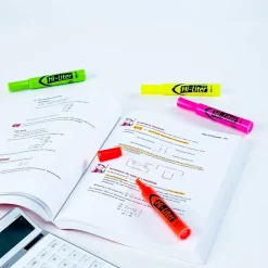 Highlighters|HI-LITER Avery Tank Highlighters, Chisel, Assorted, 4/Pack (24063)