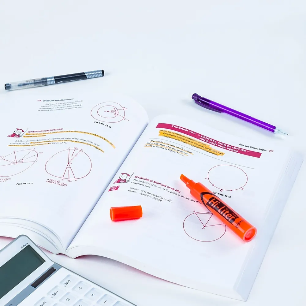 Highlighters|Avery Hi-Liter Tank Highlighters, Chisel, Orange, Dozen (24050)