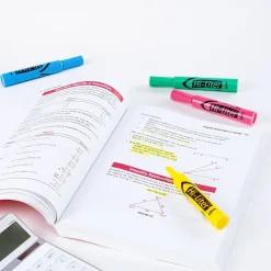 Highlighters|Avery Hi-Liter Tank Highlighter, Chisel Tip, Assorted, 4/Pack (17752)