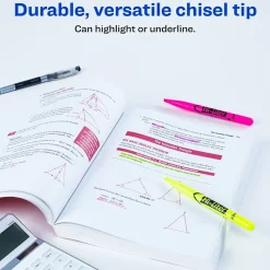 Highlighters|Avery Hi-Liter The Original Pen-Style Stick Highlighters, Chisel, Assorted, 24/Pack (29861)
