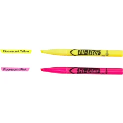 Highlighters|Avery Hi-Liter The Original Pen-Style Stick Highlighters, Chisel, Assorted, 24/Pack (29861)