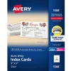 Index Cards*Avery Index Cards, 3" x 5", Matte White, Laser/Inkjet, 150/Pack (05388)