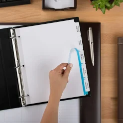 Dividers|Avery Index Maker Big Tab Paper Dividers with Print & Apply Label Sheets, 5 Tabs, White (11490)