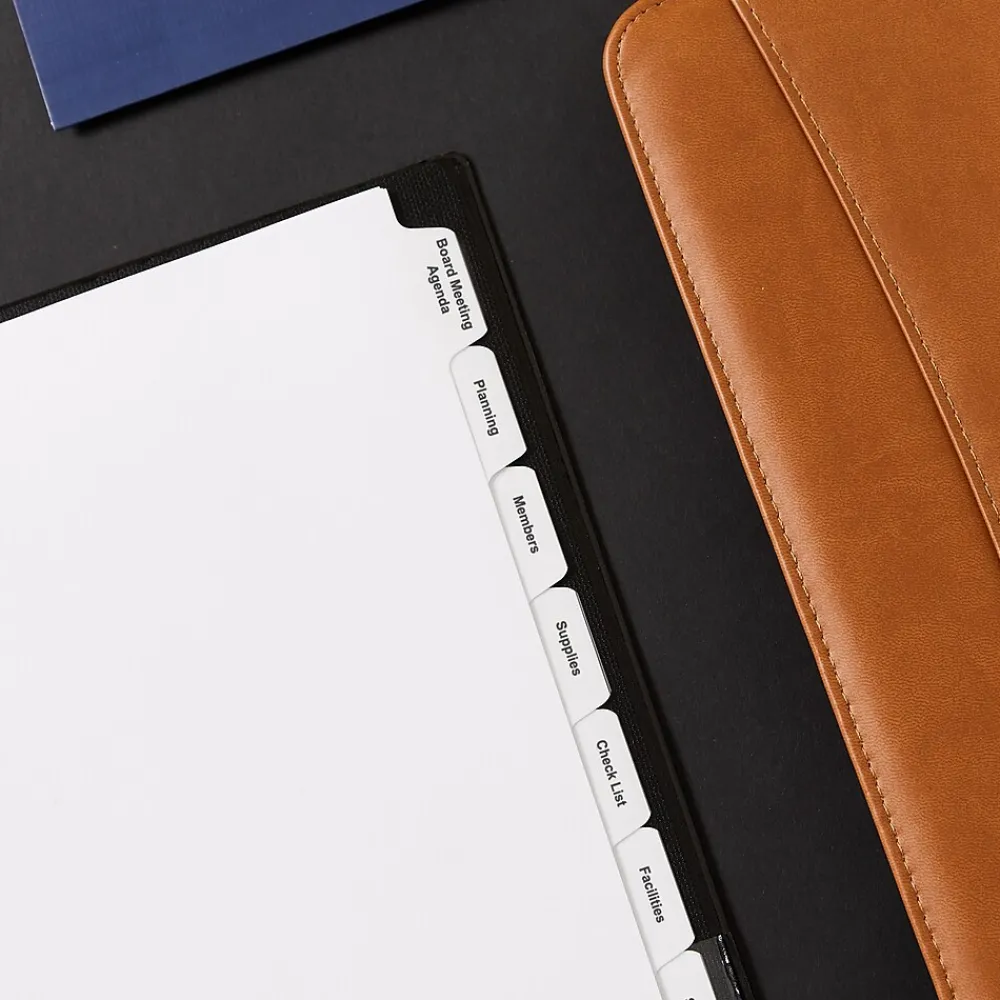 Dividers|Avery Index Maker EcoFriendly Paper Dividers with Print & Apply Label Sheets, 8 Tab, White, 5 Sets/Pack (11581)