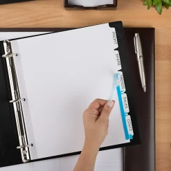 Dividers|Avery Index Maker Extra-Wide Paper Dividers with Print & Apply Label Sheets, 5 Tabs, White (11438)