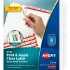 Dividers|Avery Index Maker Extra-Wide Paper Dividers with Print & Apply Label Sheets, 8 Tabs, White, 5 Sets/Pack (AVE11441)