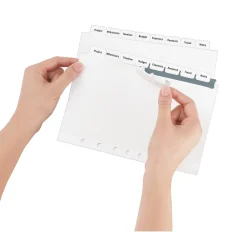 Dividers|Avery Index Maker Mini Paper Dividers with Print & Apply Label Sheets, 8 Tabs, White (11427)