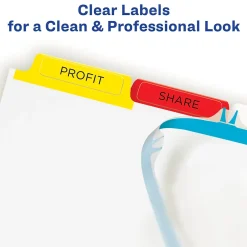 Dividers|Avery Index Maker Paper Dividers with Print & Apply Label Sheets, 5 Tabs, Multicolor, 25 Sets/Pack (11423)