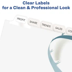 Dividers|Avery Index Maker Paper Dividers with Print & Apply Label Sheets, 12 Tabs, White, 5 Sets/Pack (11429)