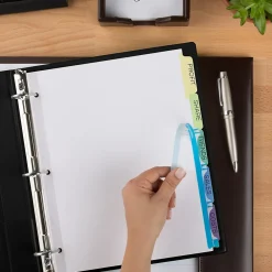 Dividers|Avery Index Maker Paper Dividers with Print & Apply Label Sheets, 5 Tabs, Pastel, 25 Sets/Pack (11992)