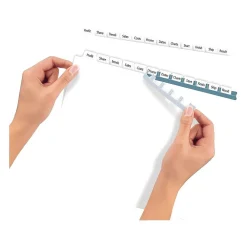 Dividers|Avery Index Maker Paper Dividers with Print & Apply Label Sheets, 12 Tabs, White (11428)