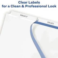 Dividers|Avery Index Maker Paper Dividers with Print & Apply Label Sheets, 3 Tabs, White, 25 Sets/Pack (11445)